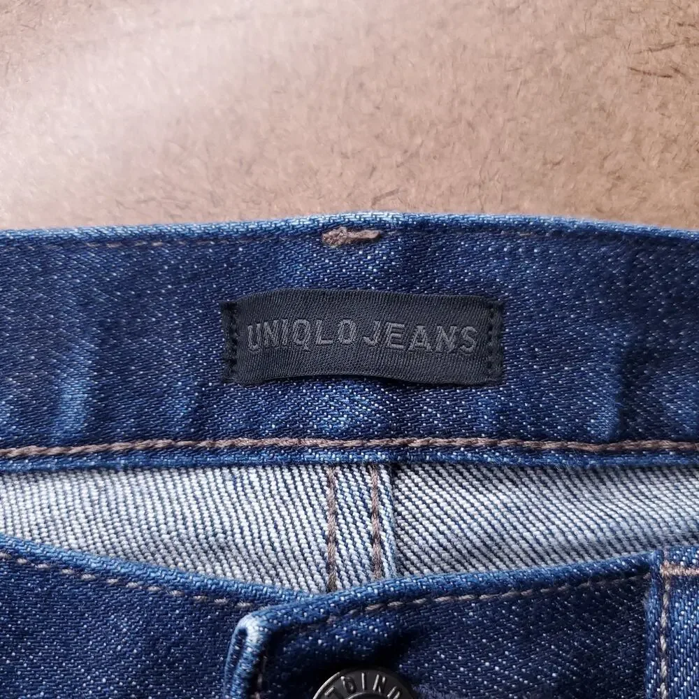 Uniqlo Selvedge Slim Straight Jeans Men 30 Blue 23.5